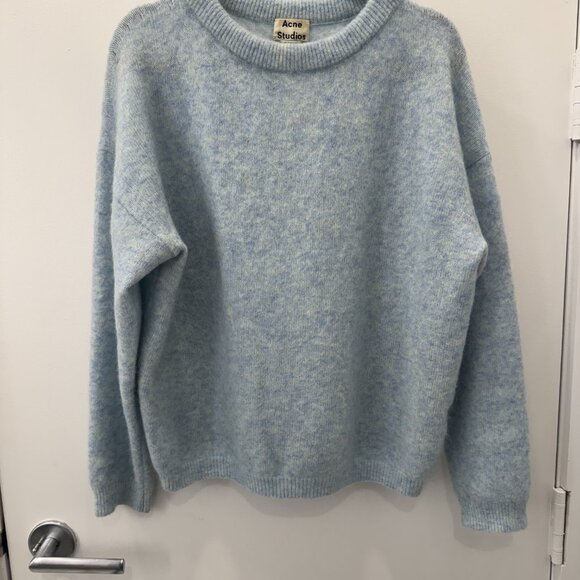 Acne Studios Light Blue Mohair Wool Sweater Size L - Picture 6 of 7